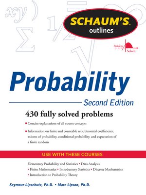 cover image of Schaum's Outline of Probability